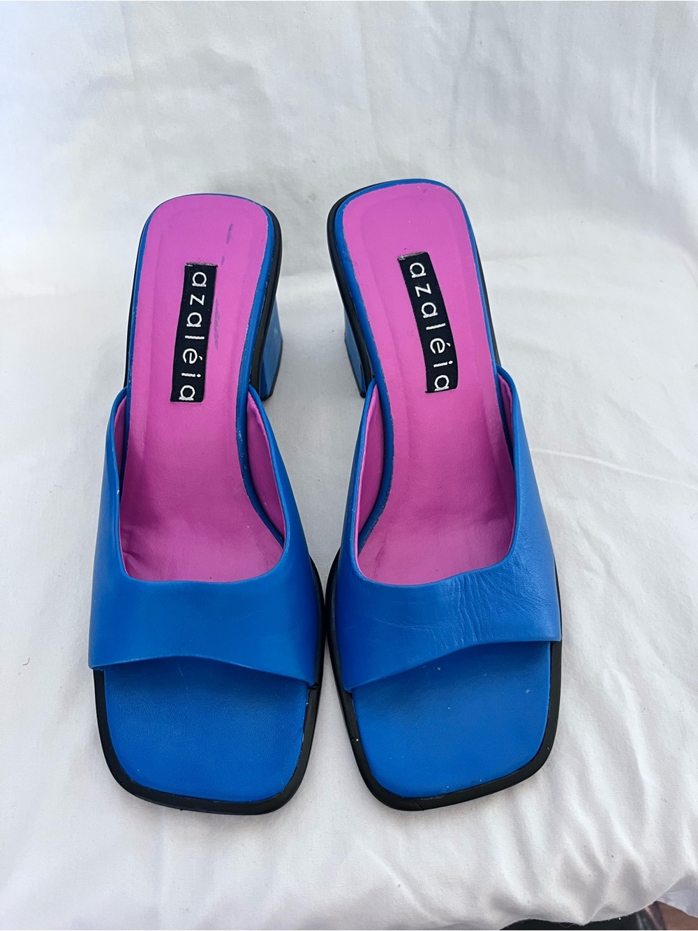 Azaleia Vintage Women's Size 6 Square Toe Block Mule Heels